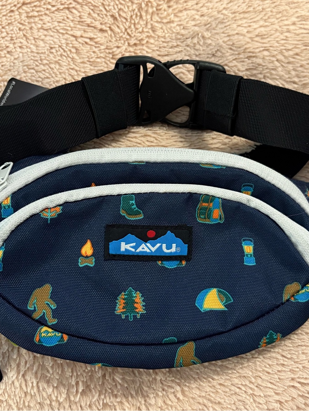 KAVU Navy Outdoor Print Waist Pack